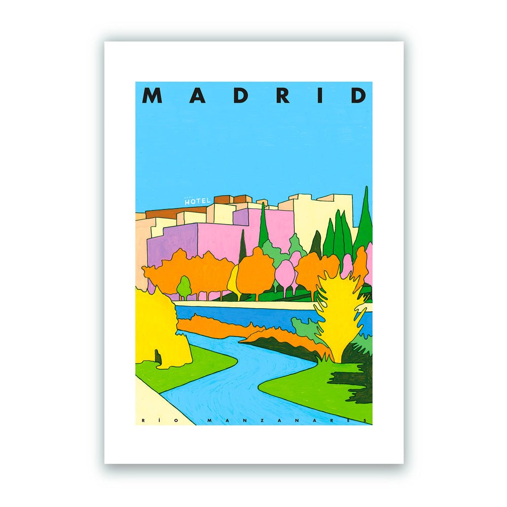 Madrid - Rio Manzanares Giclée Print A4
