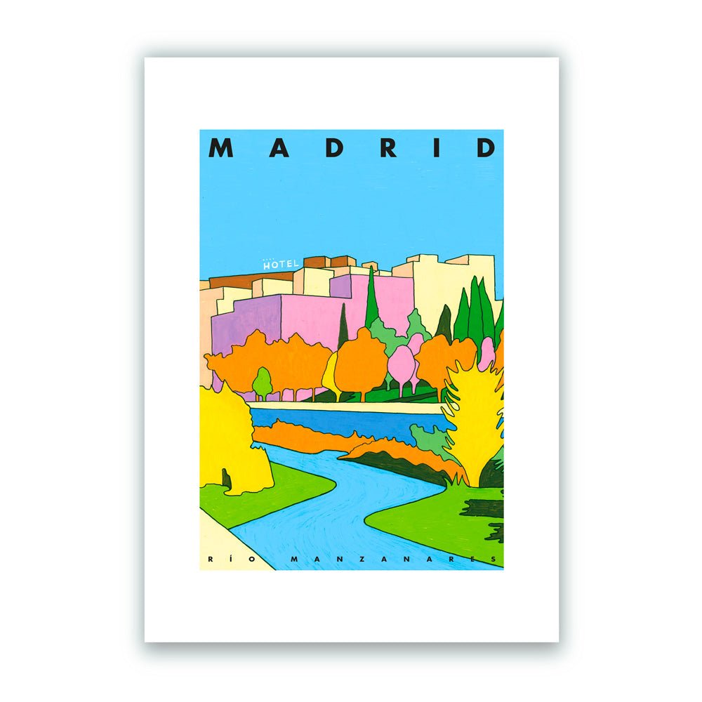 Madrid - Rio Manzanares Impresión Giclée A5