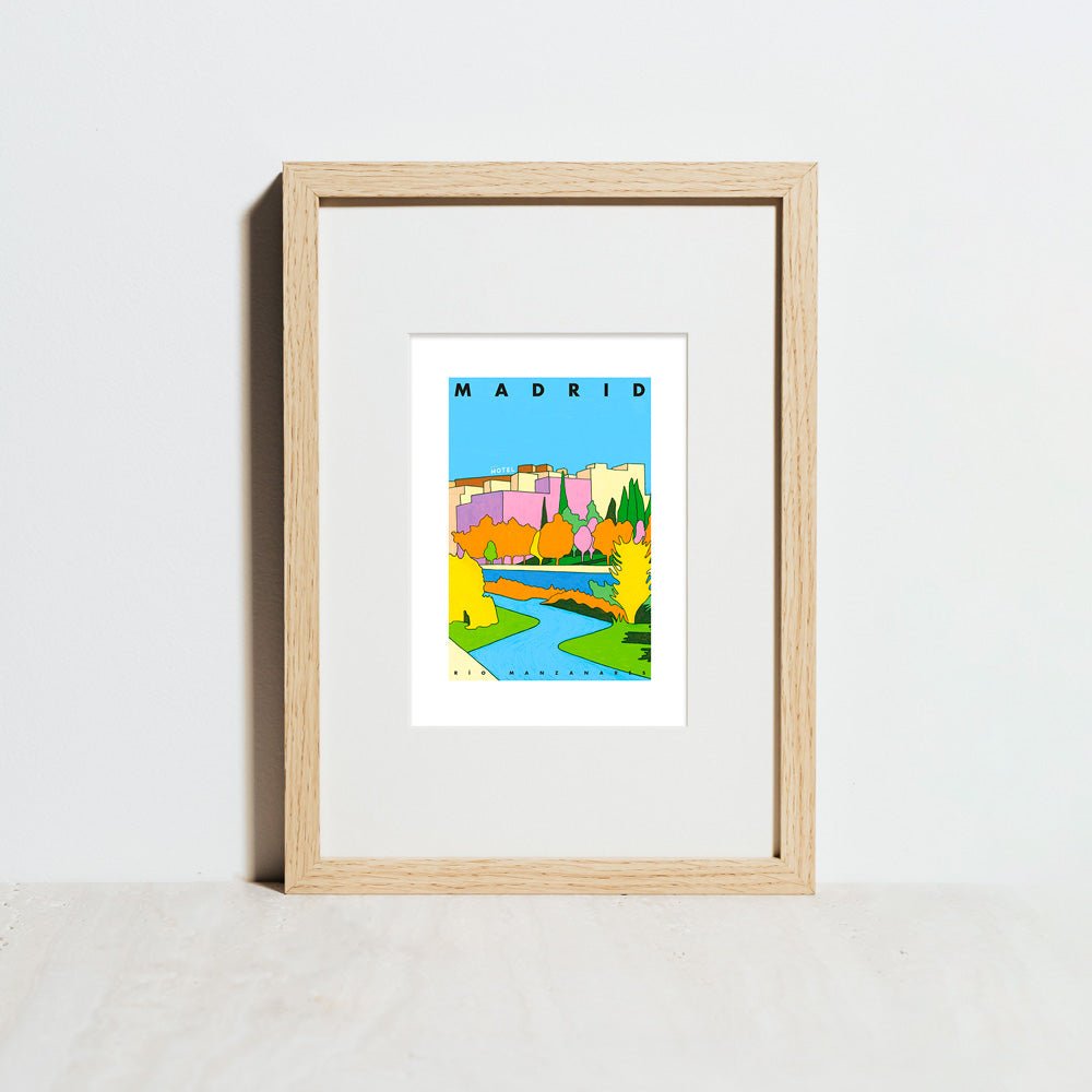 Madrid - Rio Manzanares Giclée Print A5