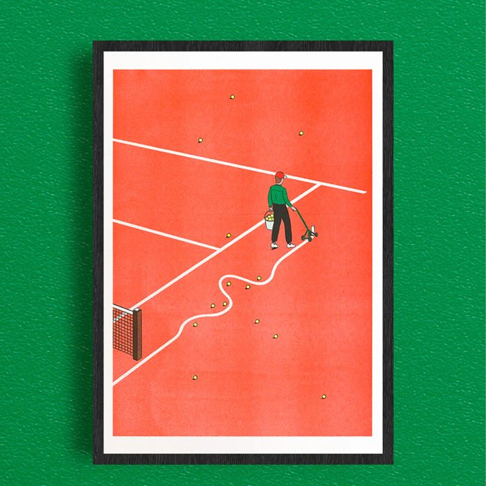 Roland Garros - Simon Bailly Risograph A3