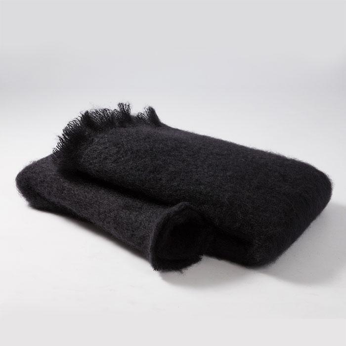 Mohair Scarf Black 027 35X170