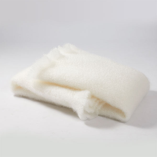 Mohair Scarf Pure White 001 35x170