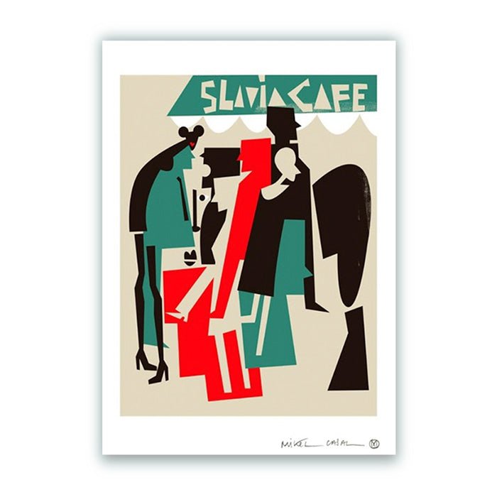 Slavia Café Fine Art Paper Print A3