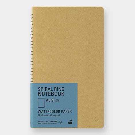Spiral Ring Notebook A5 Slim Watercolor Paper