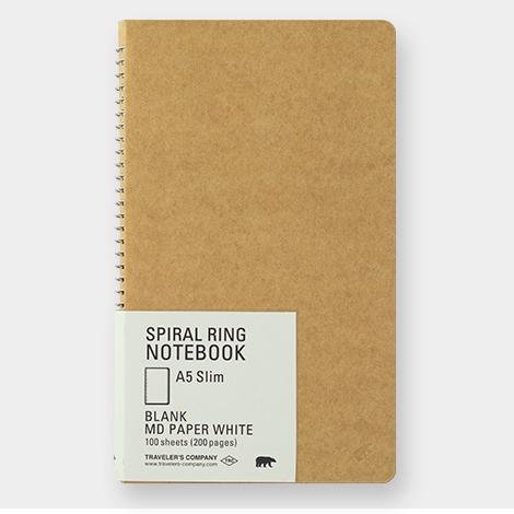 Spiral Ring Notebook A5 Slim MD White