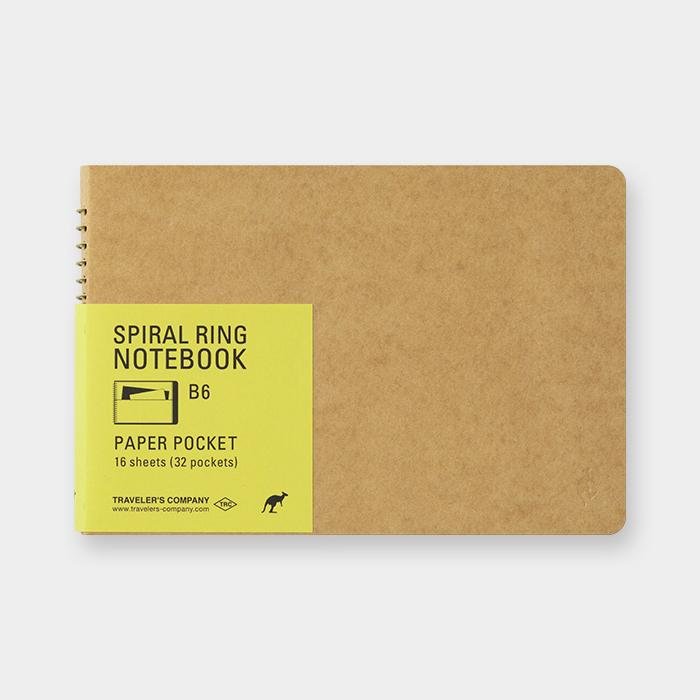 Cuaderno Spiral Ring B6 Paper Pocket
