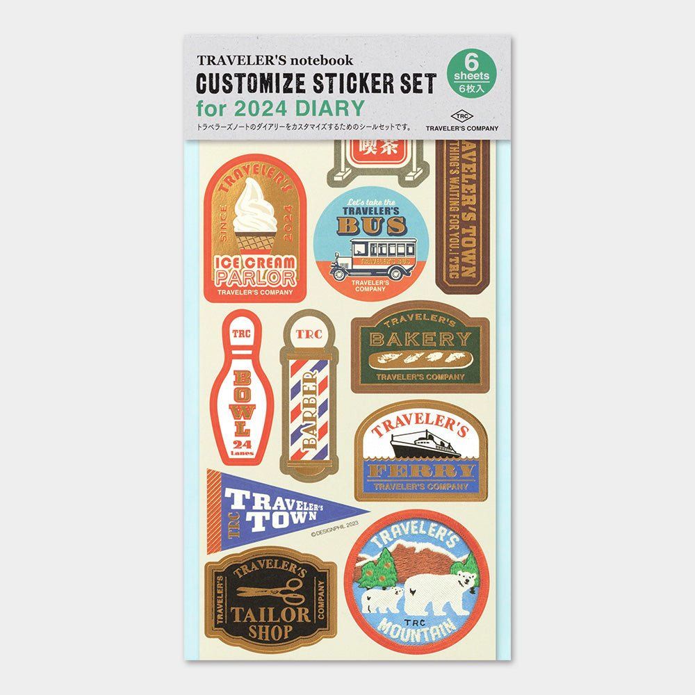 TRAVELER'S notebook Customized Sticker Set for Diary 2024