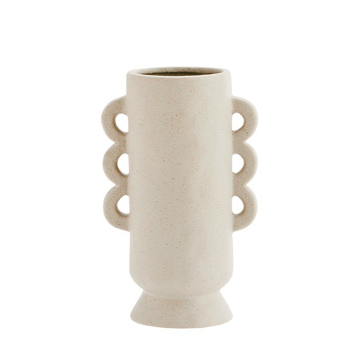 Stoneware Vase Off White