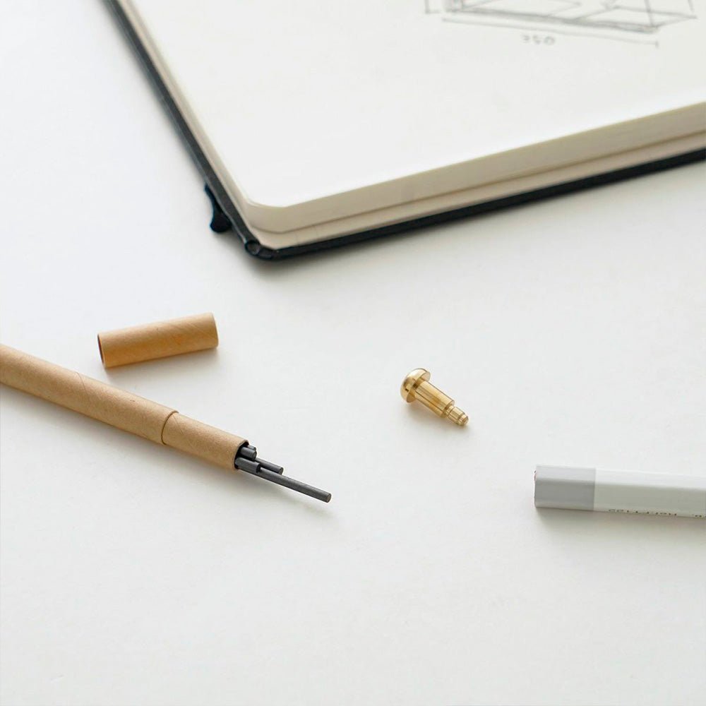 Timber Brass Pencil White