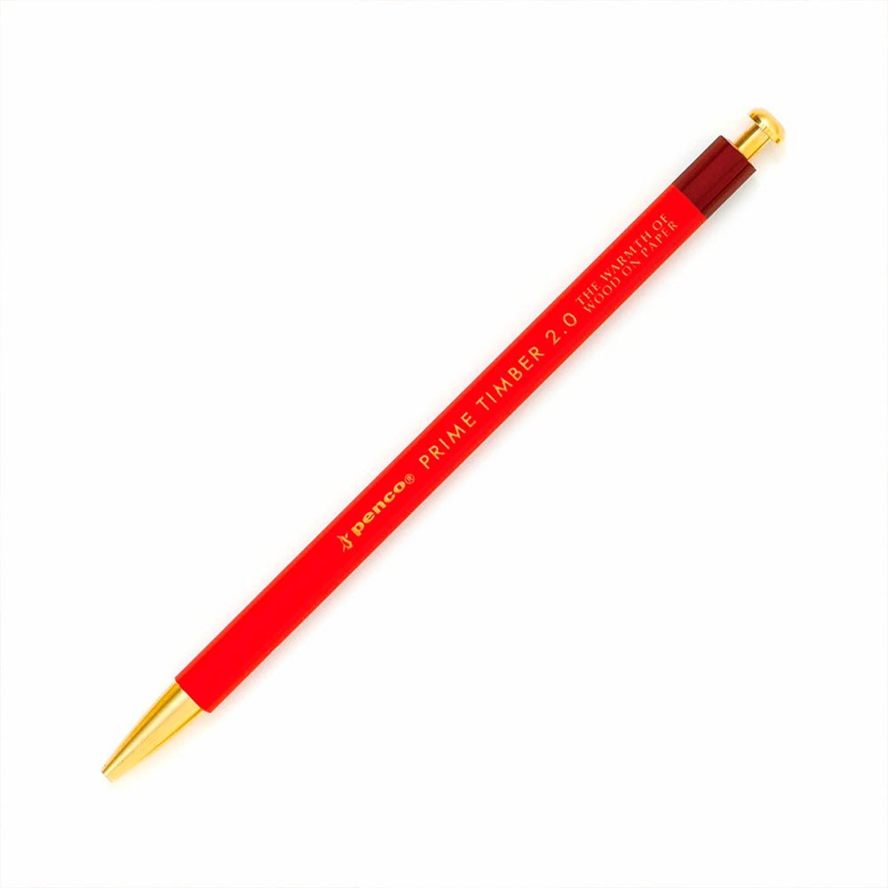Timber Brass Pencil Red