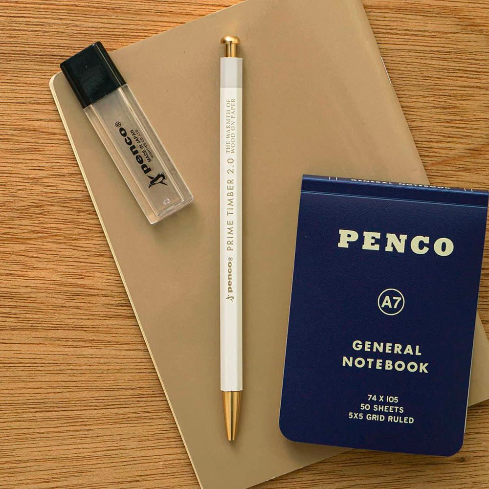 Timber Brass Pencil White