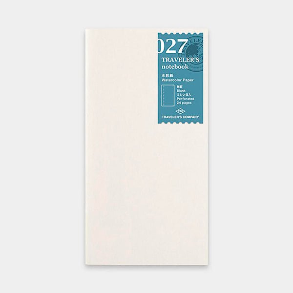 TRAVELER'S notebook Recharge 027 Papier Aquarelle - Taille Régulier