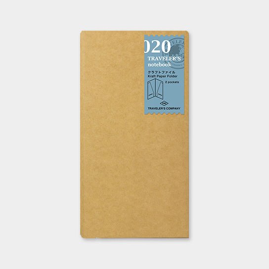 TRAVELER'S notebook Recambio 020 Carpeta Kraft - Tamaño Regular