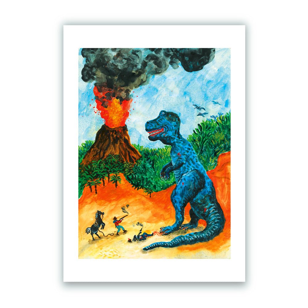 DinoWestern - TRex A4 Giclée Print