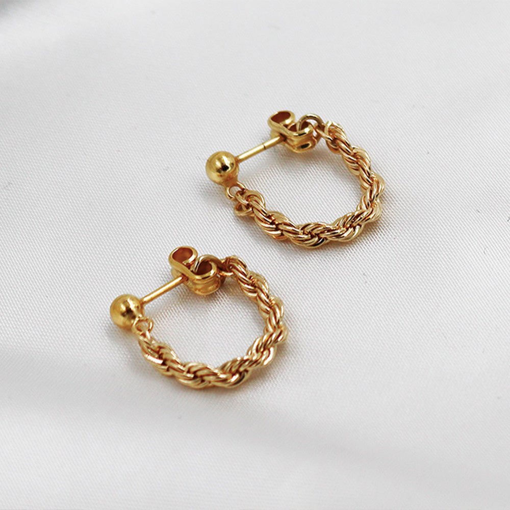 Twister Earrings Gold