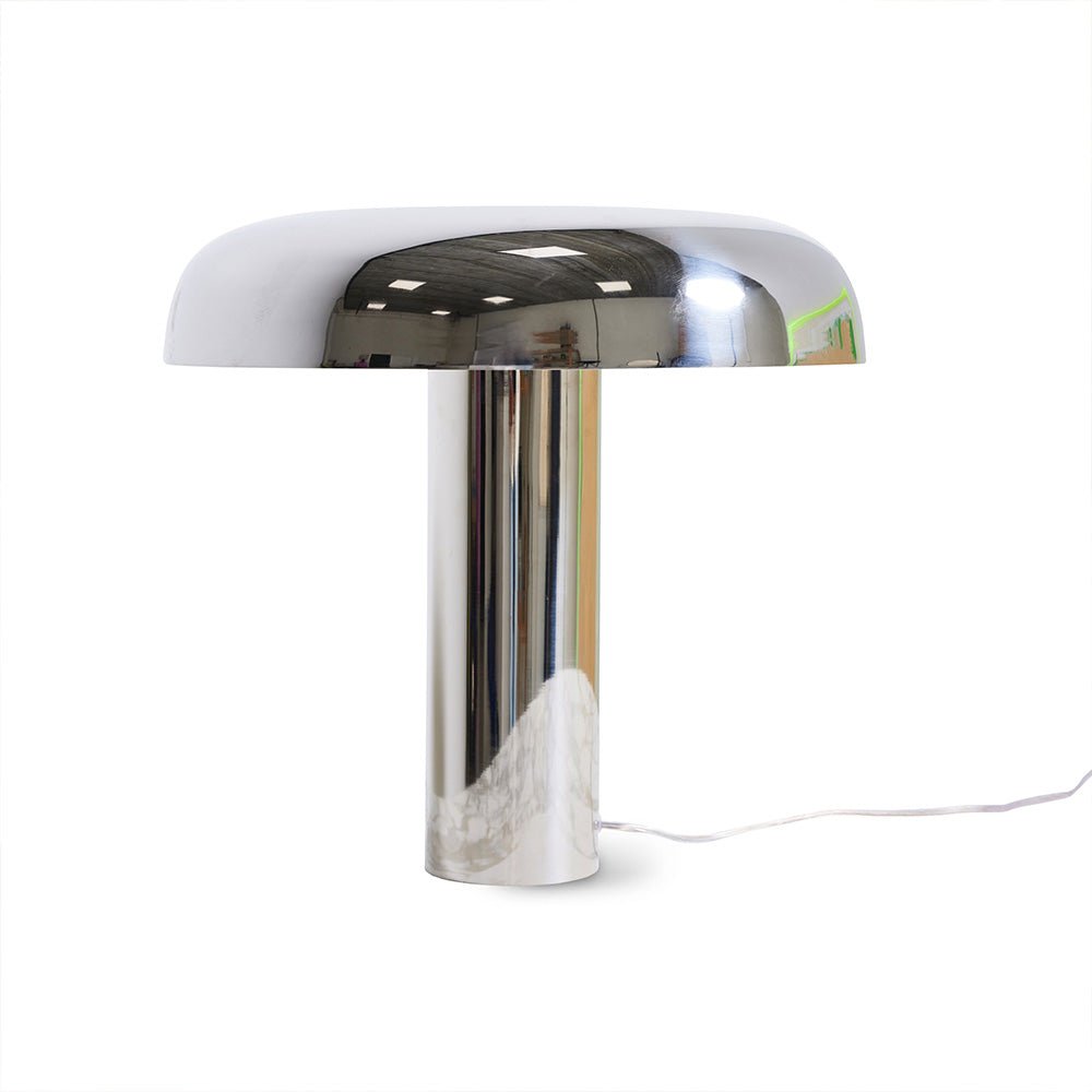 Lampe de table champignon chromée