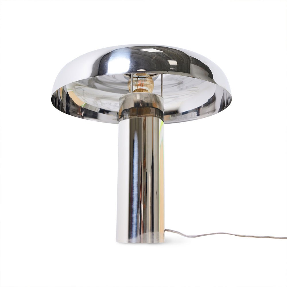 Lampe de table champignon chromée