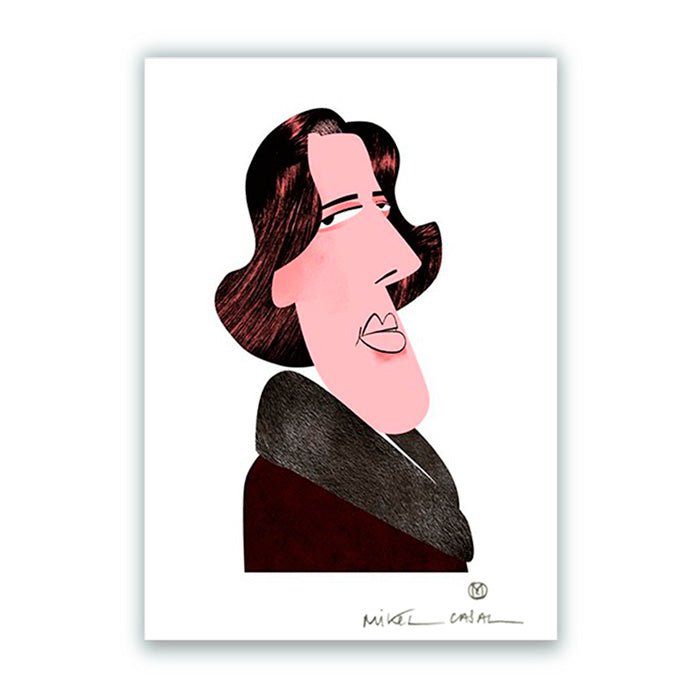 Oscar Wilde Fine Art Paper Print A5