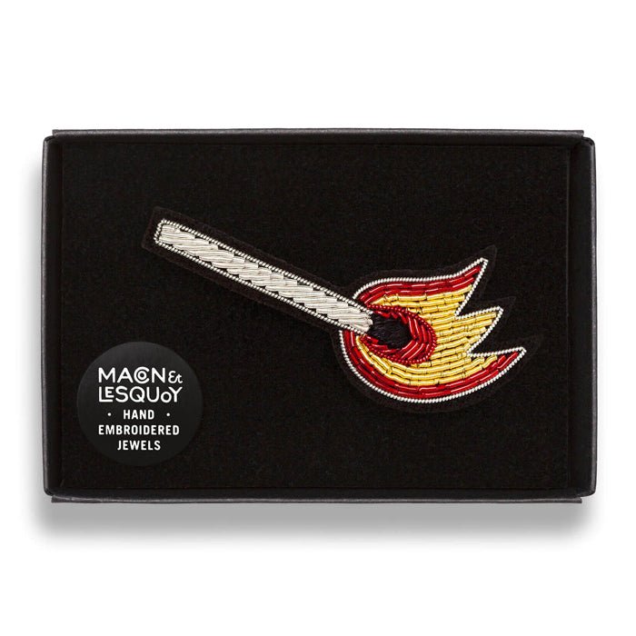 Match Hand-embroidered Brooch