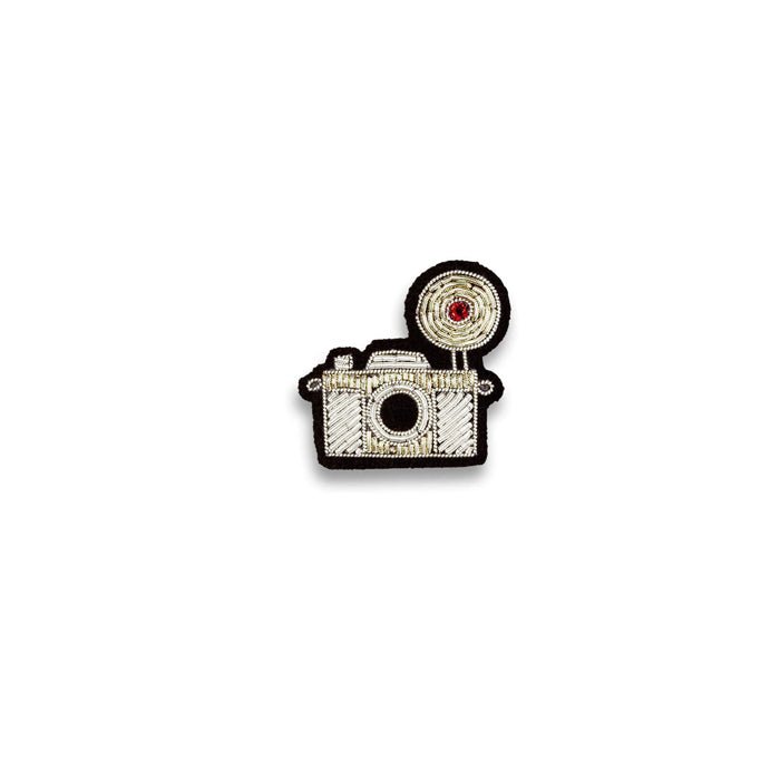 Camera Hand-embroidered Pin