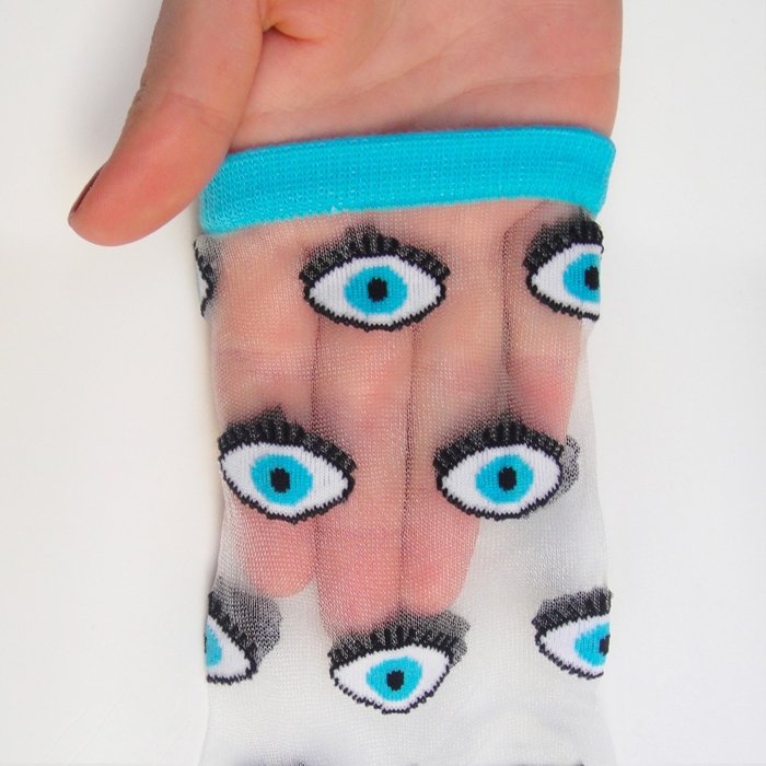 Yeux Chaussettes Transparentes