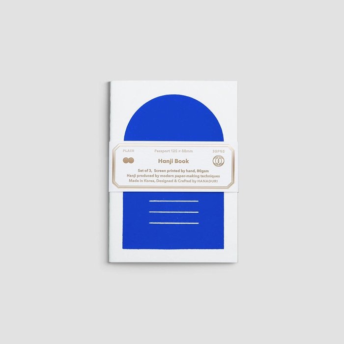 Hanji Book Pasaporte (set de 3) Azul