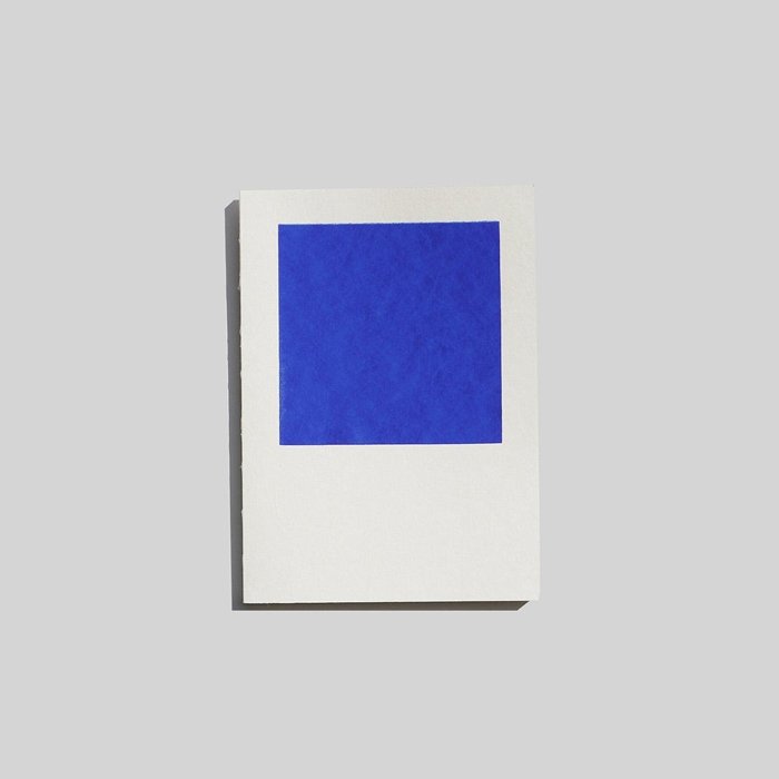 Symbole du livre Hanji A6 carré bleu uni