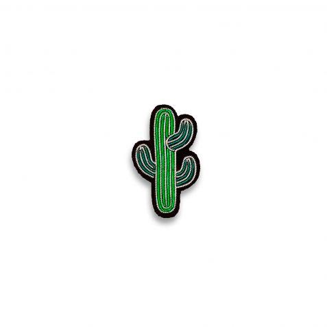 Mini broche brodée à la main Cactus
