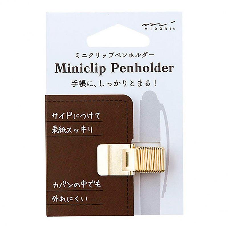 Mini Clip Pen Holder Gold